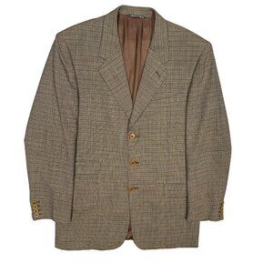 Barneys New York Redaelli Hopsack Blazer Loro Piana 110s Sport Coat Italy 42 L